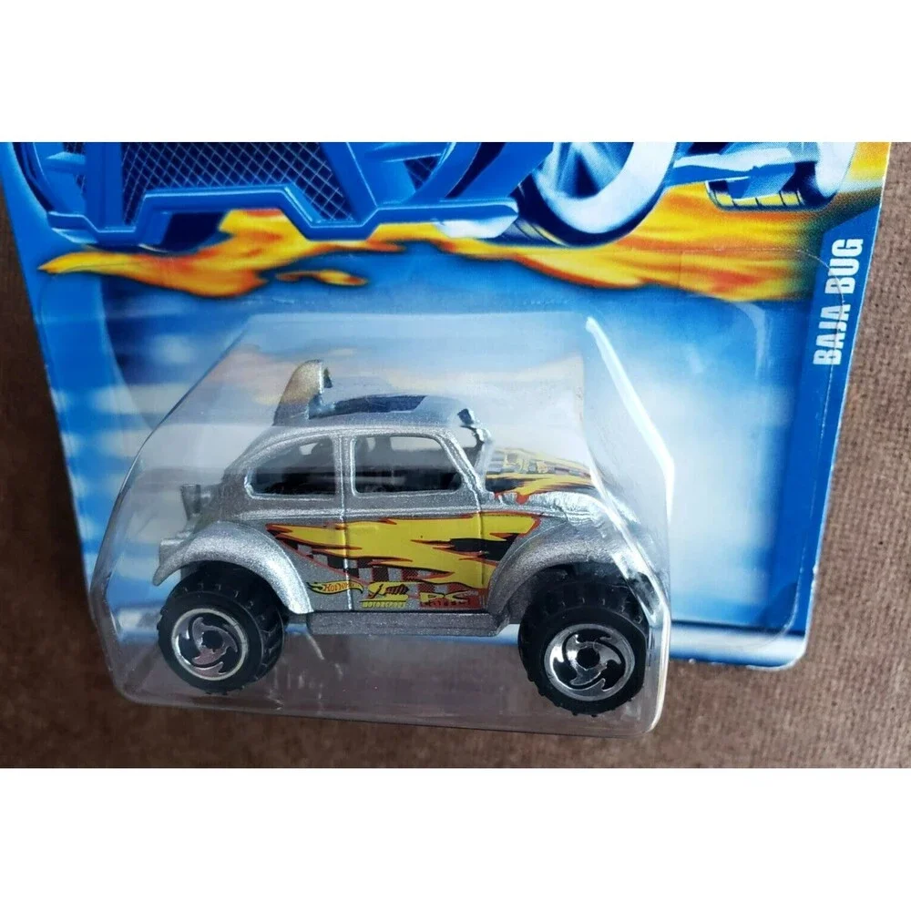 2001 Hot Wheels BAJA BUG Metallic Silver Mainline Collector 174 1:64 OR Sawblade